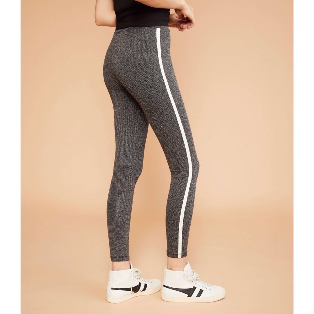 Lou & Grey Gray Leggings with White Stripe - Picture 2 of 4